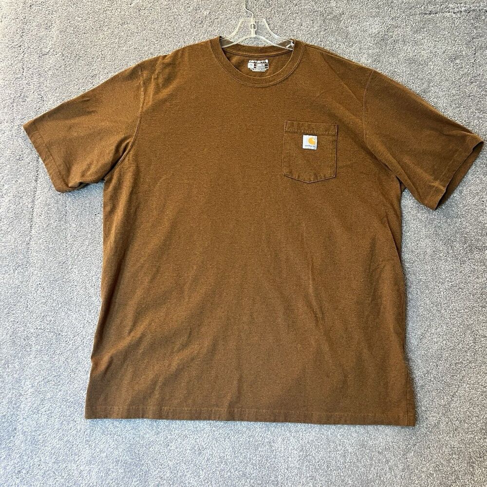 Carhartt Orange T-Shirt Tee Heavyweight Model K87-M Loose Fit Size XXL